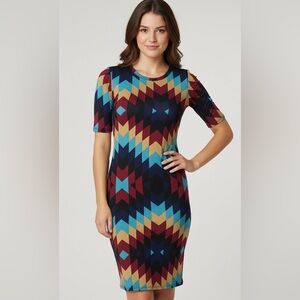 NEW Lularoe Julia Dress - Unicorn Aztec Print!